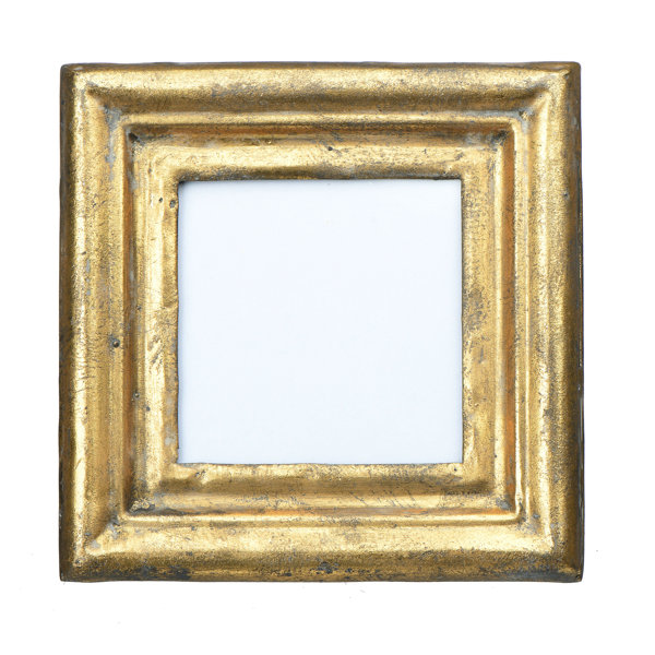 Antiqued Gold Square Picture Frame (Holds 3.5" X 3.5" Photo) & Reviews